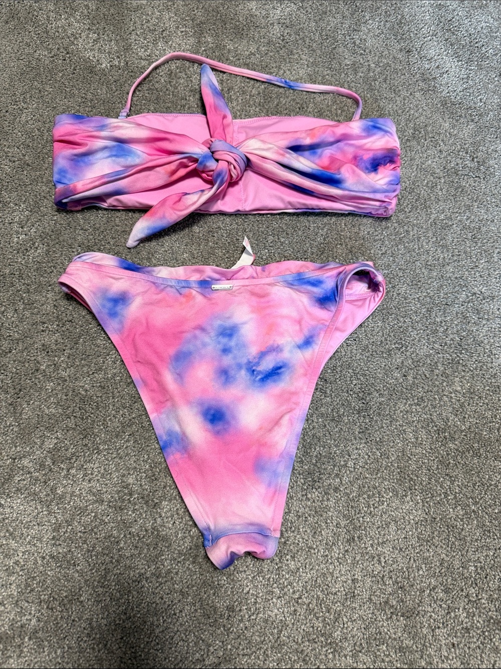 Victoria's Secret Pink & Purple Tie-Dye Bandeau Bikini